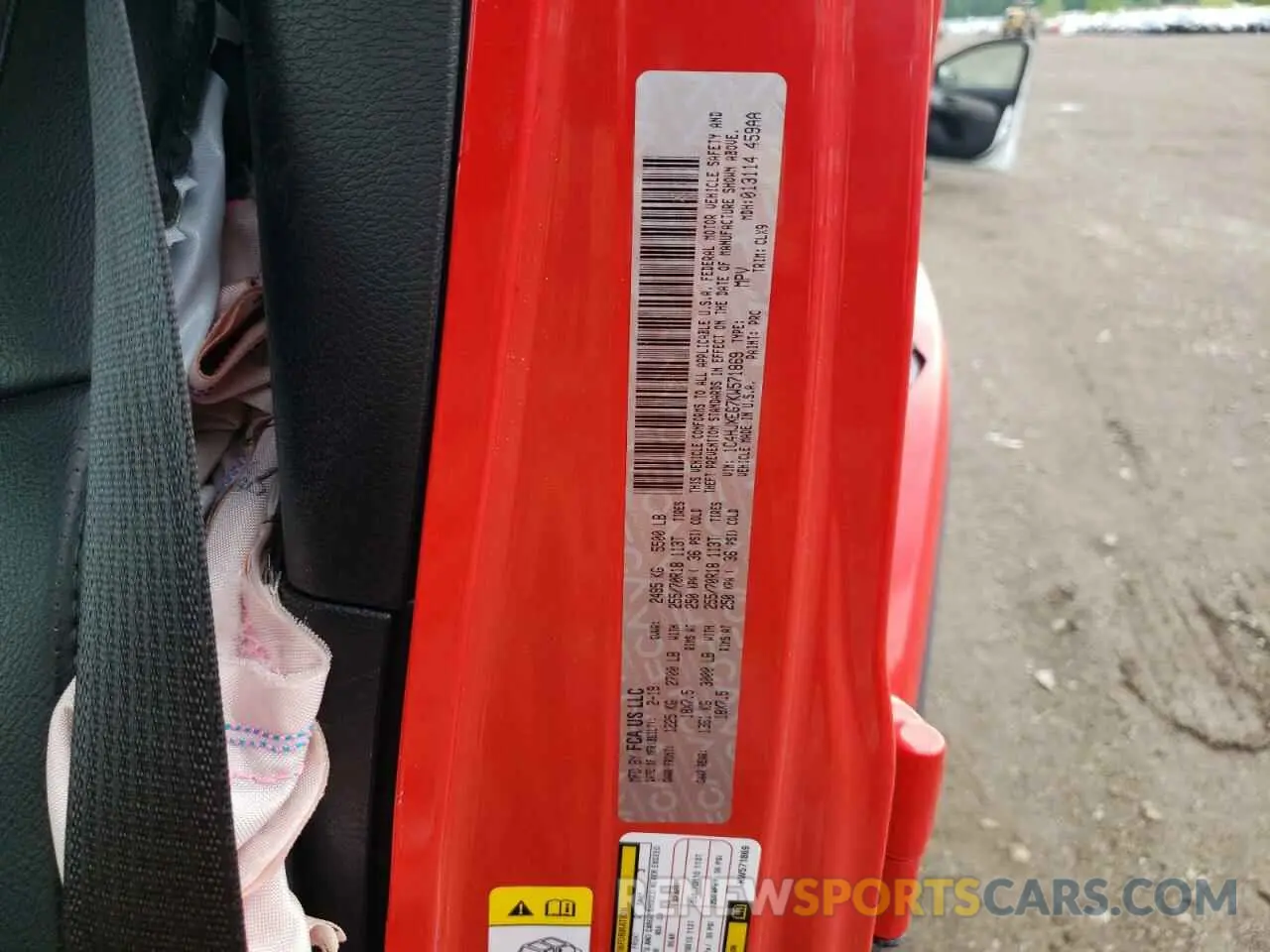 13 Photograph of a damaged car 1C4HJXEG7KW571869 JEEP WRANGLER 2019