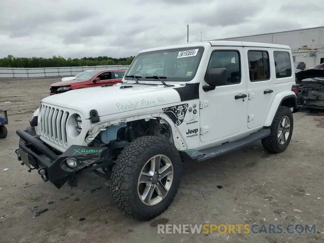 1 Photograph of a damaged car 1C4HJXEG9KW600644 JEEP WRANGLER 2019