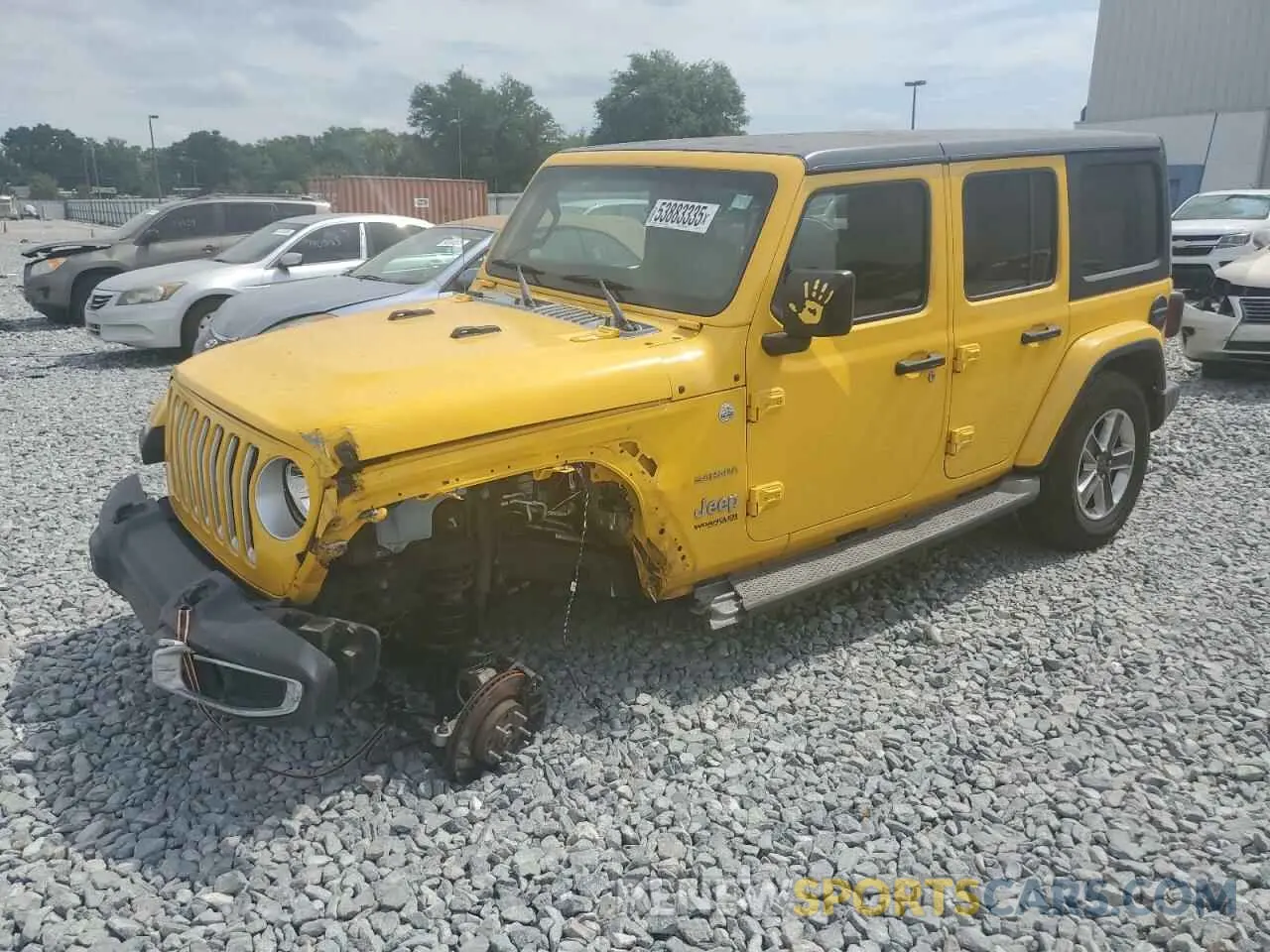 1 Photograph of a damaged car 1C4HJXEN4KW593715 JEEP WRANGLER 2019