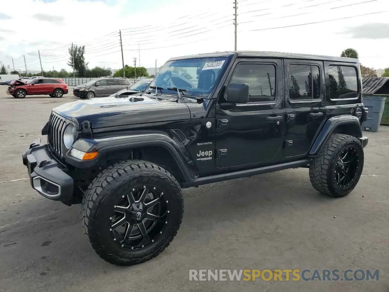 1 Photograph of a damaged car 1C4HJXEN6KW595840 JEEP WRANGLER 2019