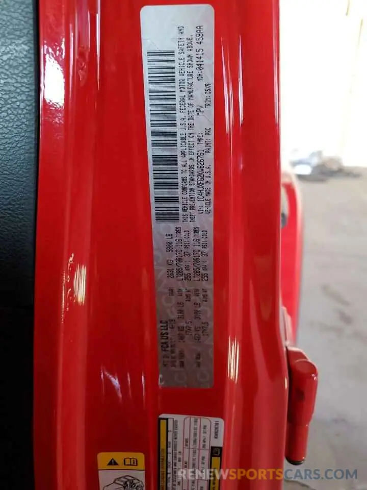 14 Photograph of a damaged car 1C4HJXFG2KW626761 JEEP WRANGLER 2019
