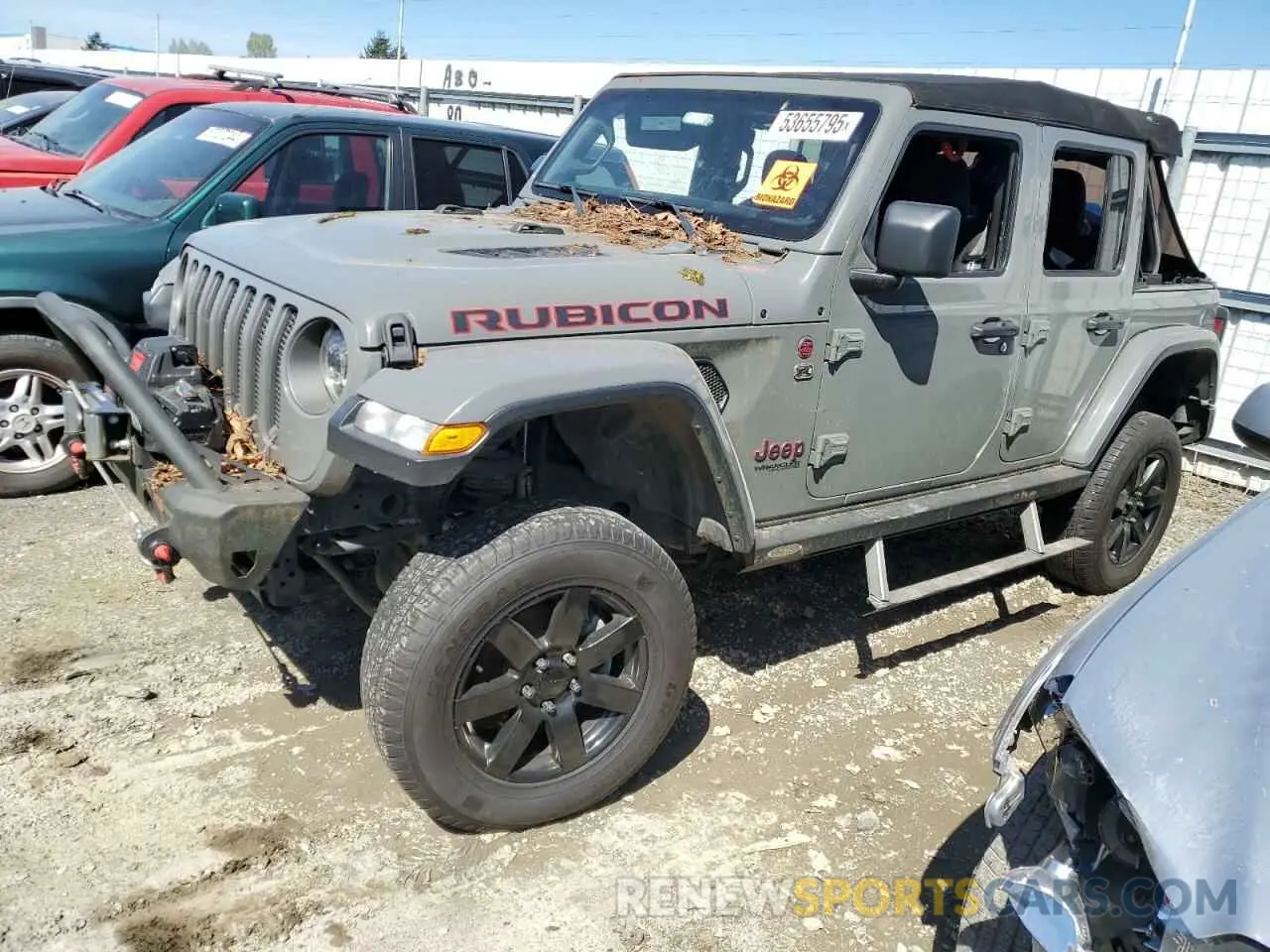 1 Photograph of a damaged car 1C4HJXFG8KW615070 JEEP WRANGLER 2019
