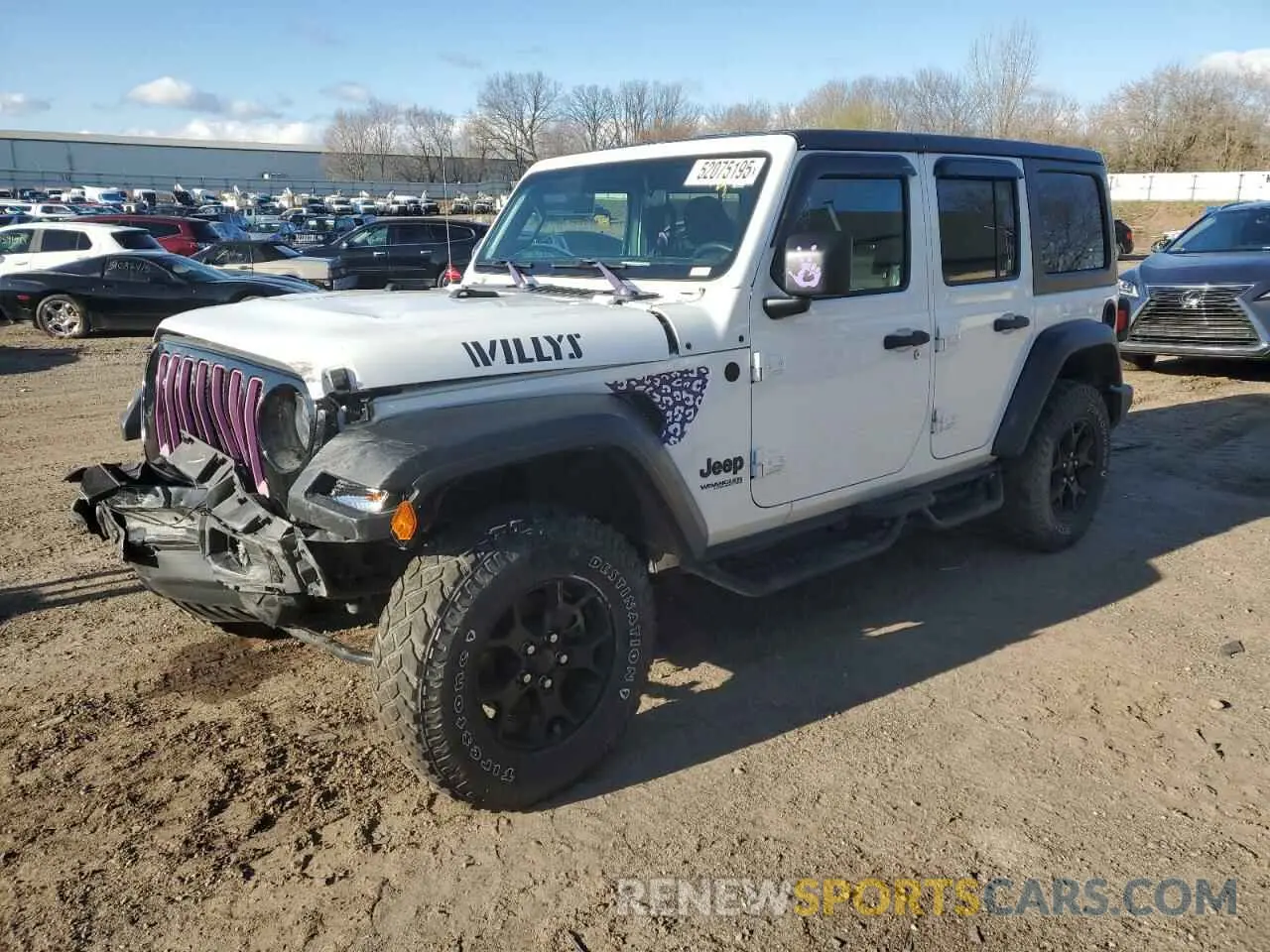 1 Photograph of a damaged car 1C4HJXDG0LW194823 JEEP WRANGLER 2020