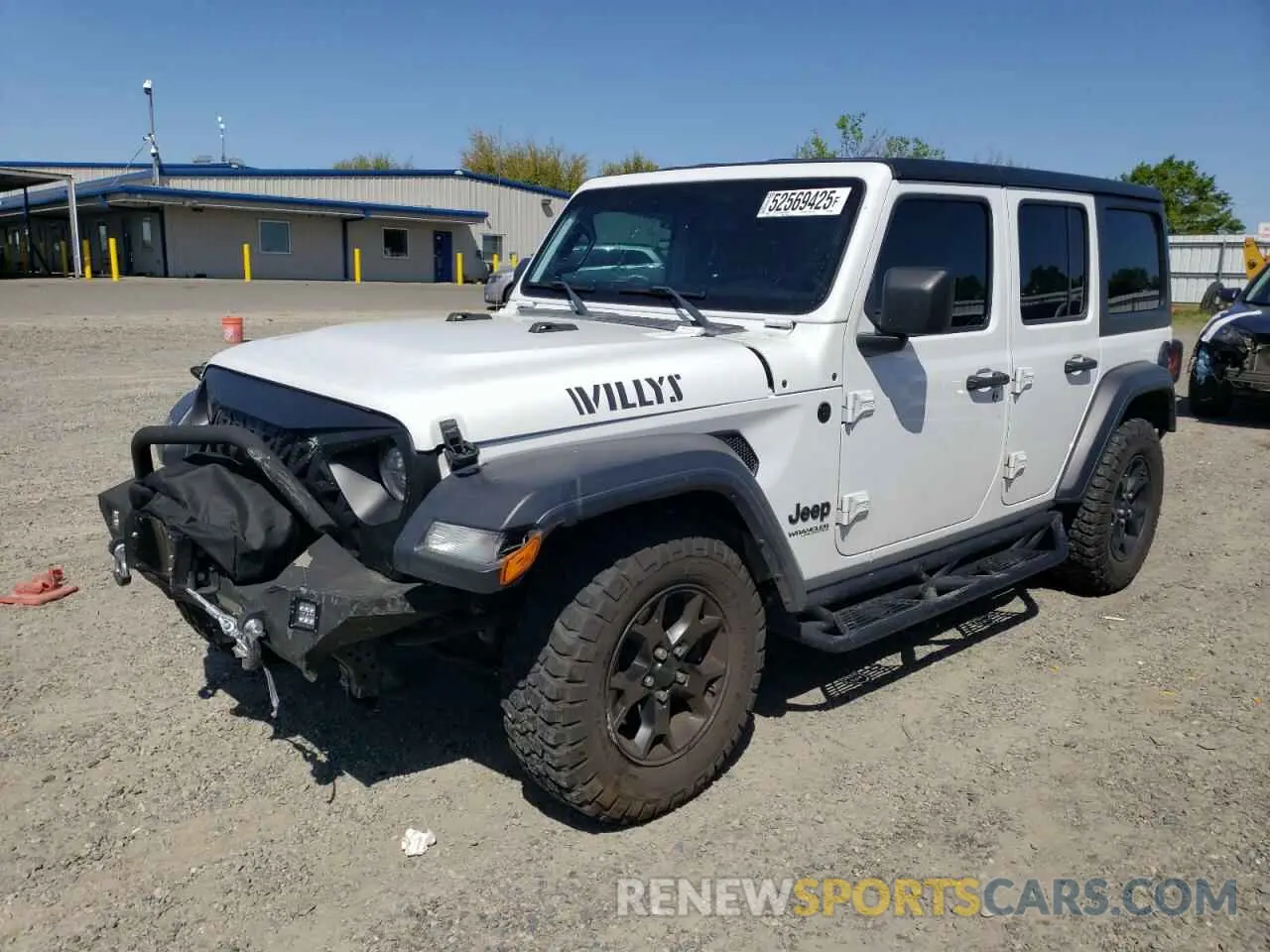 1 Photograph of a damaged car 1C4HJXDN4LW190062 JEEP WRANGLER 2020