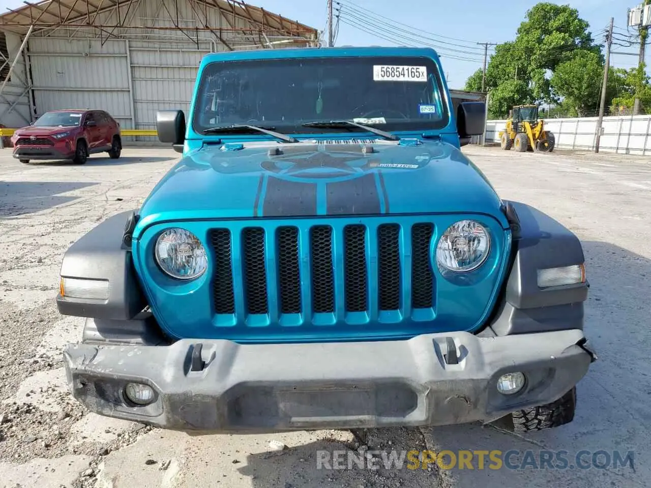 5 Photograph of a damaged car 1C4HJXDN9LW212590 JEEP WRANGLER 2020
