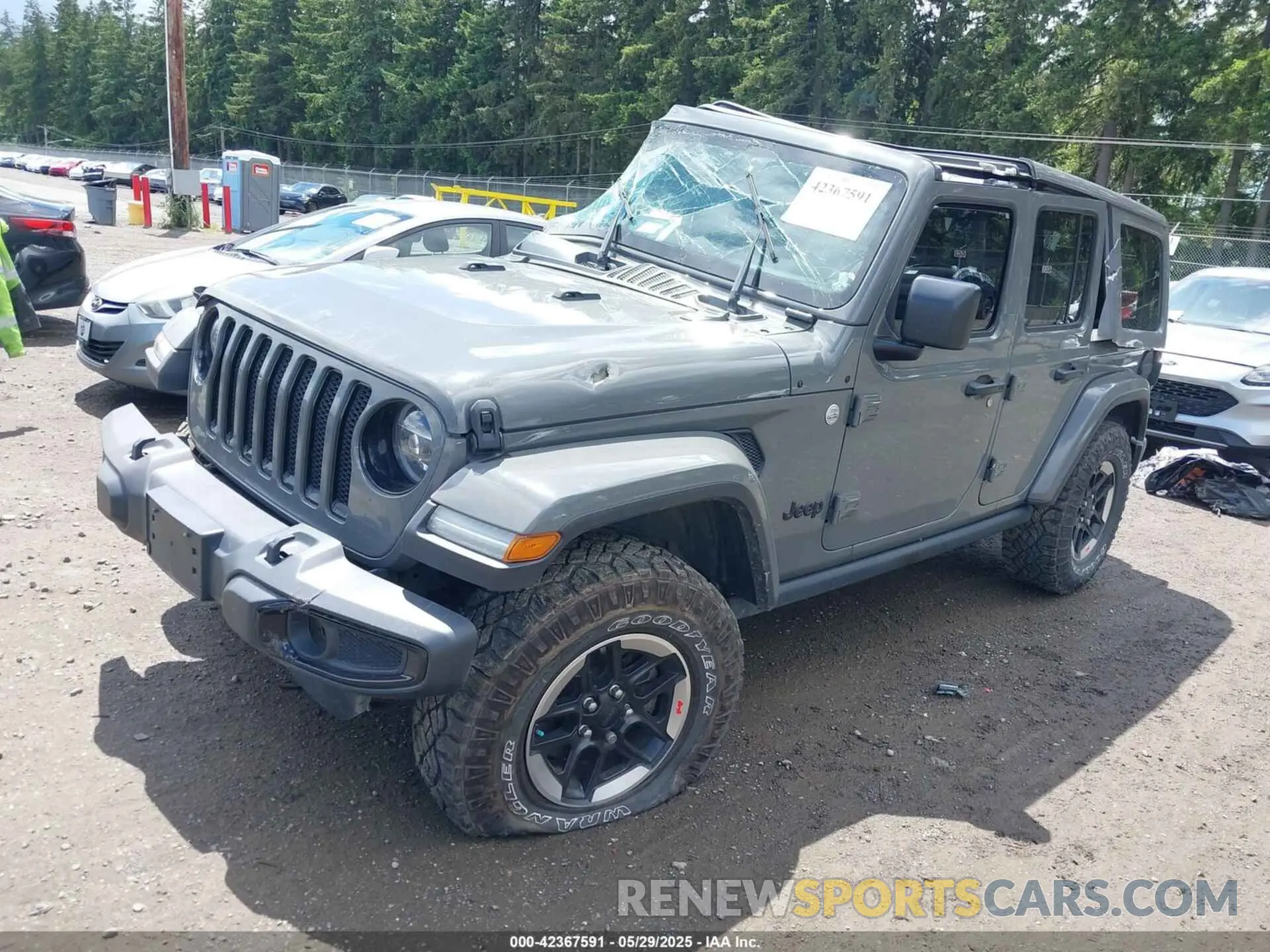 2 Photograph of a damaged car 1C4HJXEG8LW112903 JEEP WRANGLER 2020