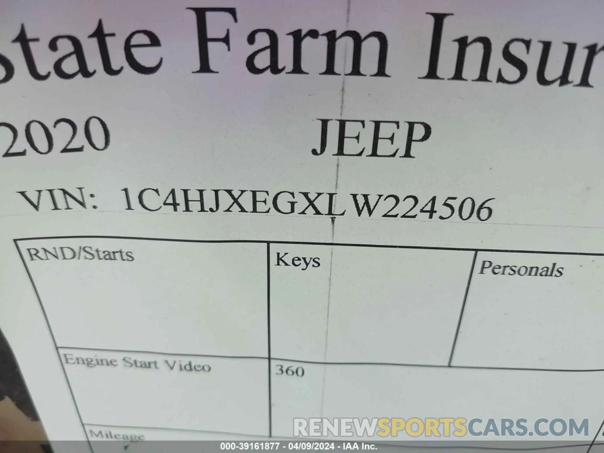9 Фотография поврежденного автомобиля 1C4HJXEGXLW224506 JEEP WRANGLER 2020