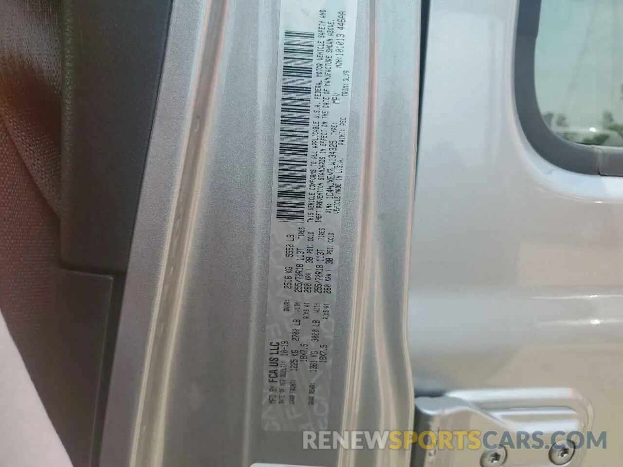 12 Фотография поврежденного автомобиля 1C4HJXEN7LW134325 JEEP WRANGLER 2020