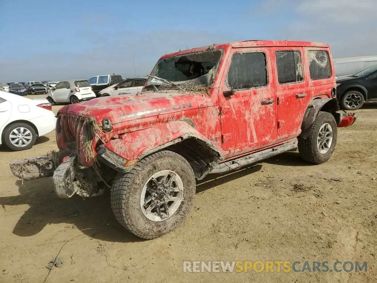 1 Photograph of a damaged car 1C4HJXFN3LW107654 JEEP WRANGLER 2020