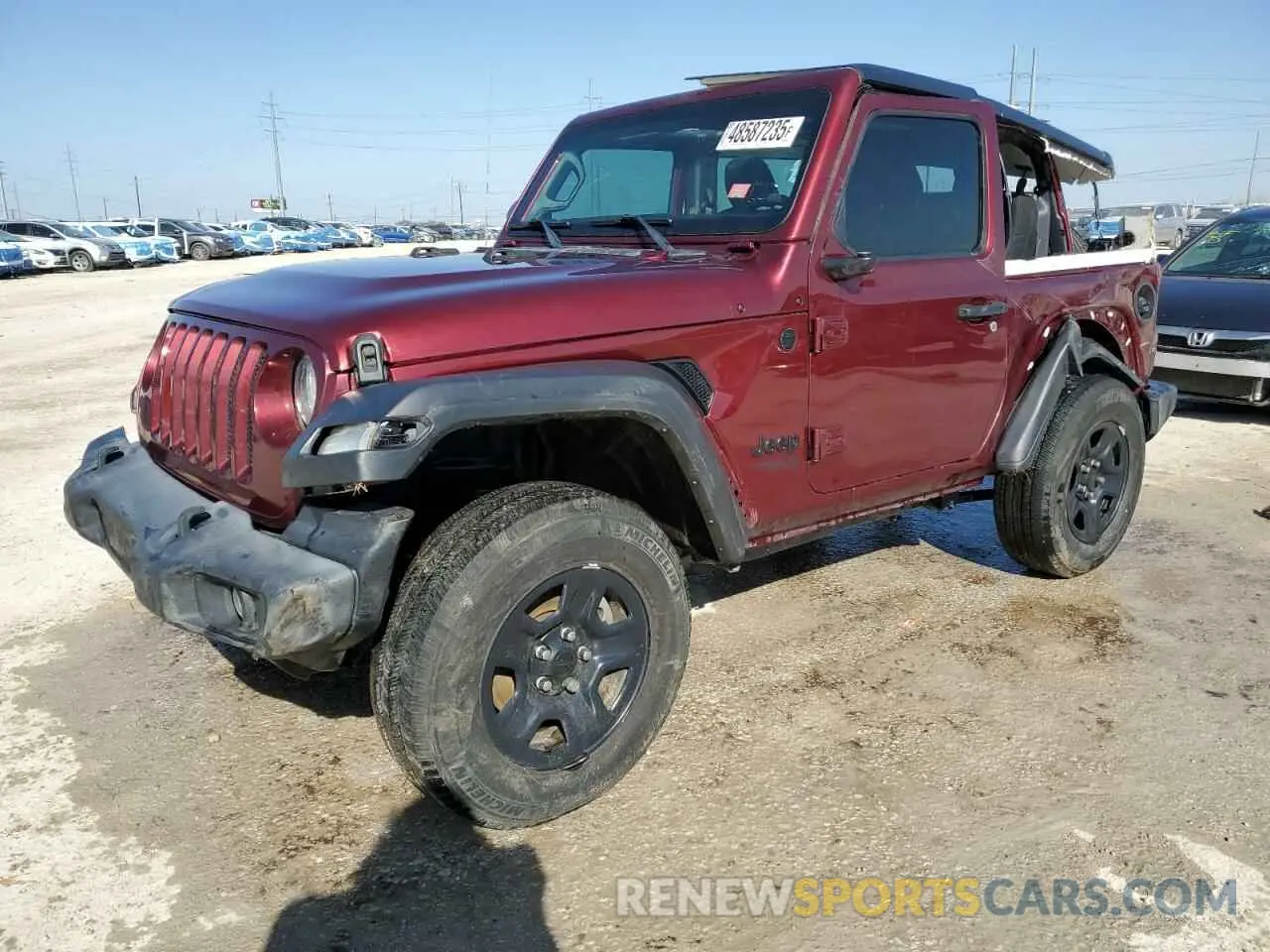 1 Photograph of a damaged car 1C4GJXAG6MW801003 JEEP WRANGLER 2021
