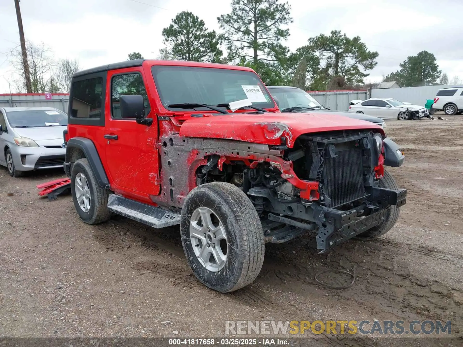 1 Photograph of a damaged car 1C4GJXAG7MW862022 JEEP WRANGLER 2021
