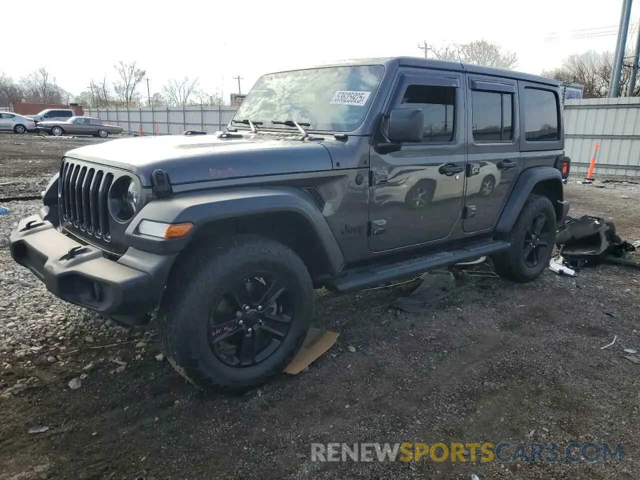 1 Photograph of a damaged car 1C4HJXDG0MW521769 JEEP WRANGLER 2021