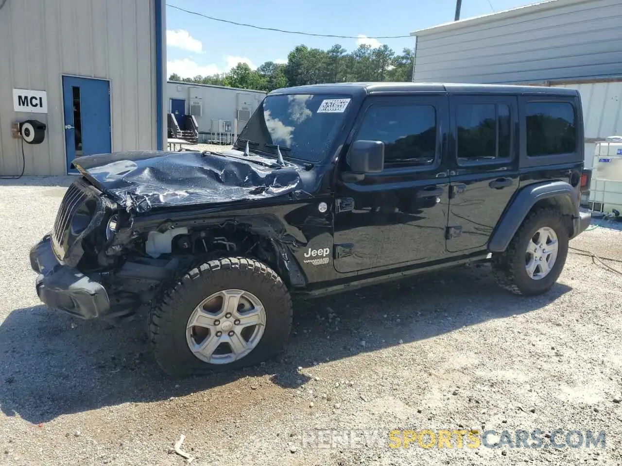 1 Photograph of a damaged car 1C4HJXDG4MW532158 JEEP WRANGLER 2021
