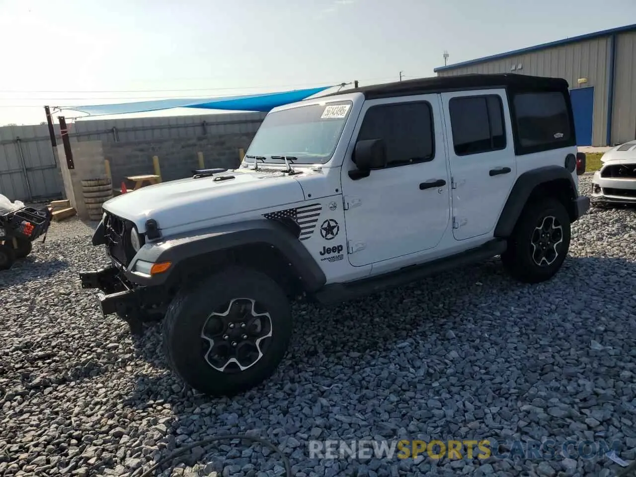 1 Photograph of a damaged car 1C4HJXDG6MW731695 JEEP WRANGLER 2021