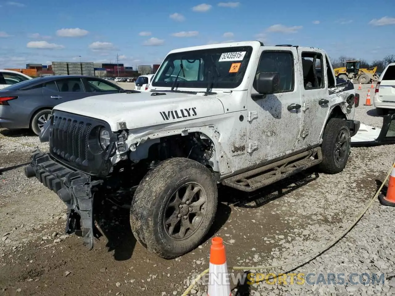 1 Photograph of a damaged car 1C4HJXDGXMW849202 JEEP WRANGLER 2021