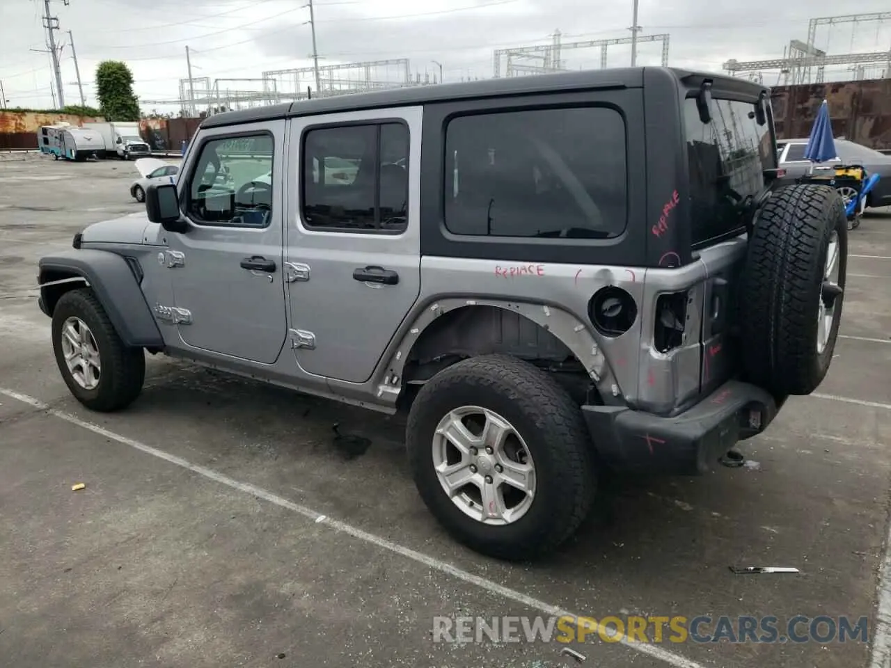 2 Photograph of a damaged car 1C4HJXDN2MW515423 JEEP WRANGLER 2021