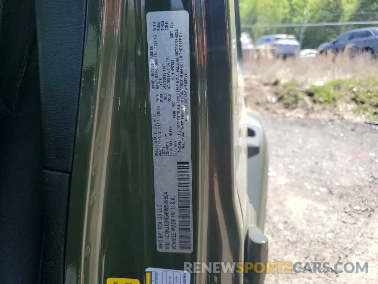 13 Photograph of a damaged car 1C4HJXDN5MW549694 JEEP WRANGLER 2021