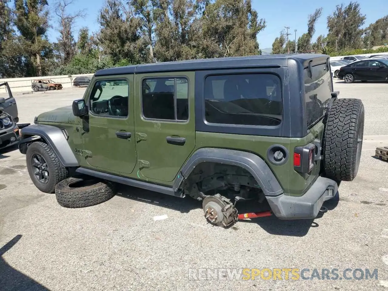 2 Photograph of a damaged car 1C4HJXDN5MW683606 JEEP WRANGLER 2021