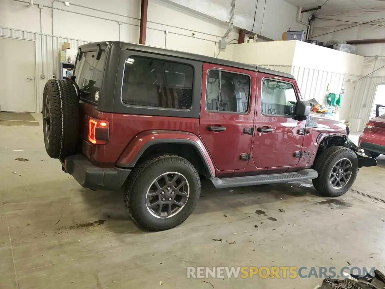 3 Photograph of a damaged car 1C4HJXDN9MW680787 JEEP WRANGLER 2021