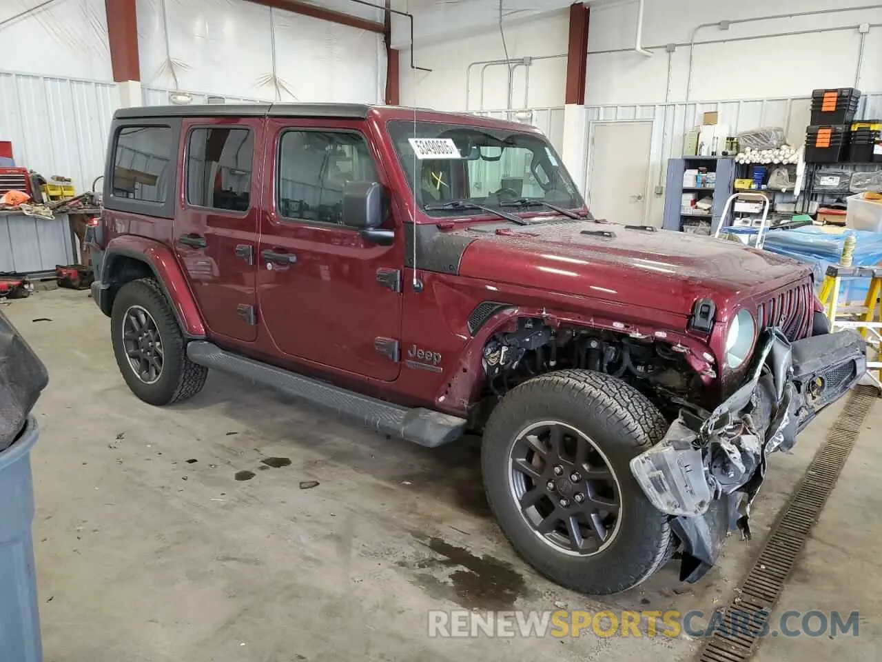 4 Photograph of a damaged car 1C4HJXDN9MW680787 JEEP WRANGLER 2021