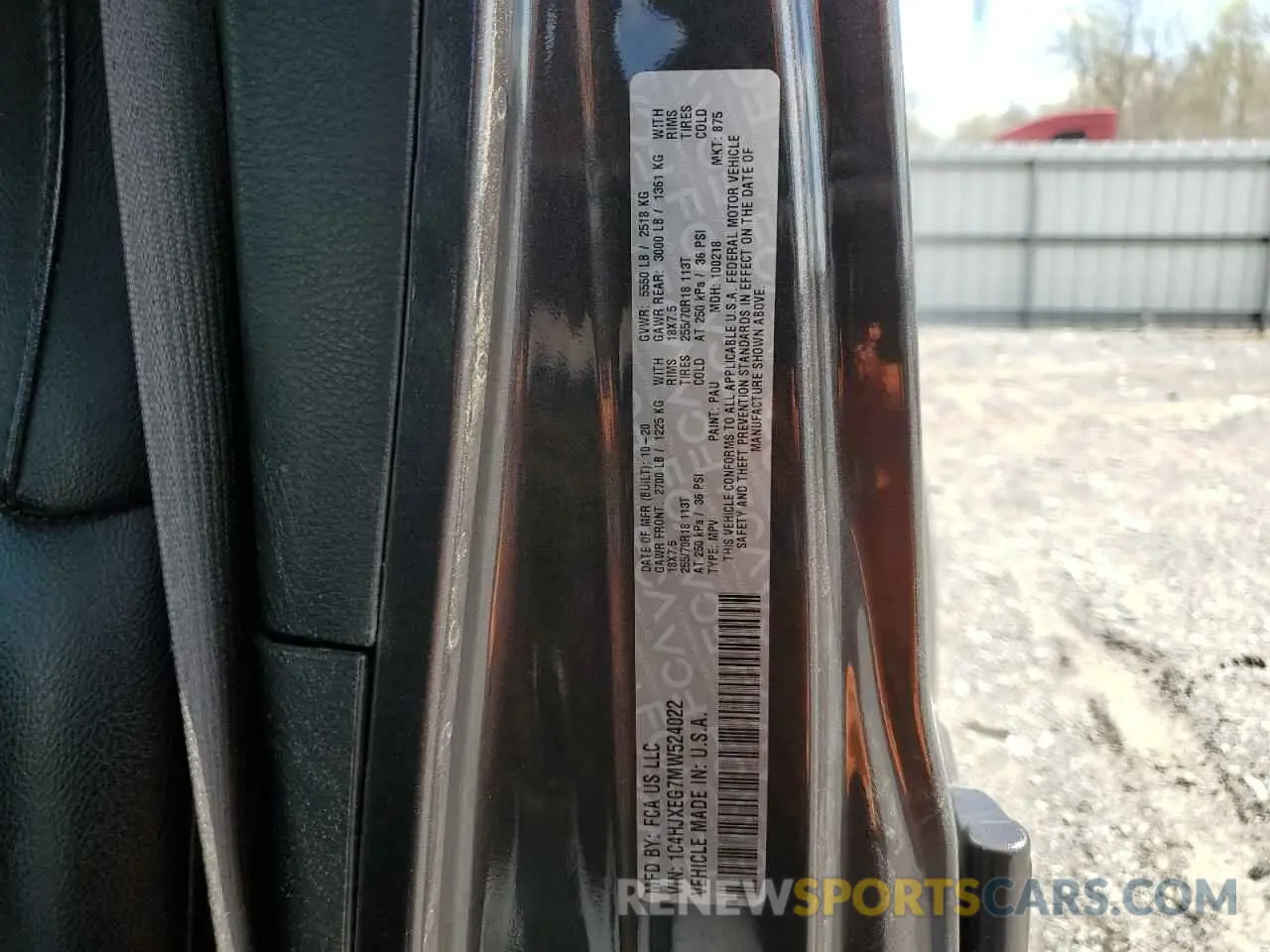 15 Photograph of a damaged car 1C4HJXEG7MW524022 JEEP WRANGLER 2021