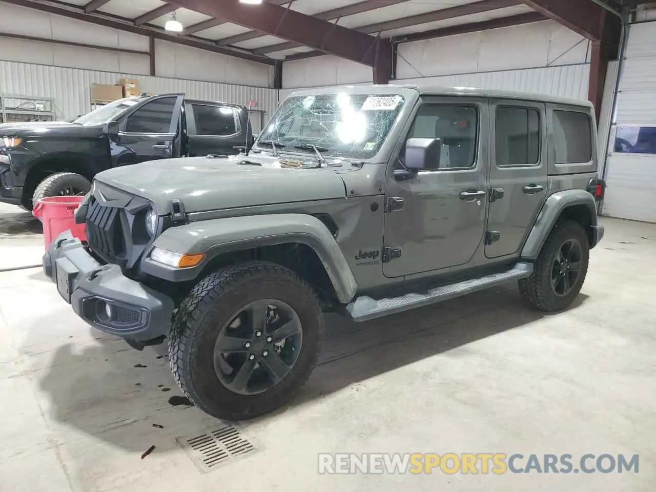 1 Photograph of a damaged car 1C4HJXEGXMW626799 JEEP WRANGLER 2021