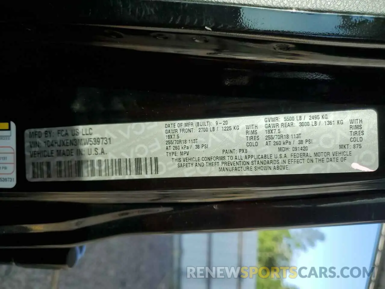 13 Фотография поврежденного автомобиля 1C4HJXEN3MW539731 JEEP WRANGLER 2021