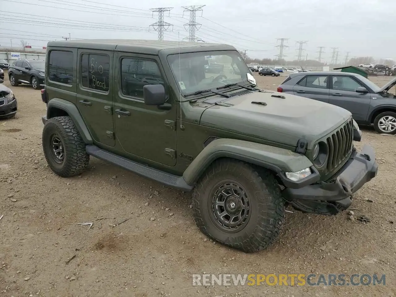 4 Photograph of a damaged car 1C4HJXEN3MW668178 JEEP WRANGLER 2021