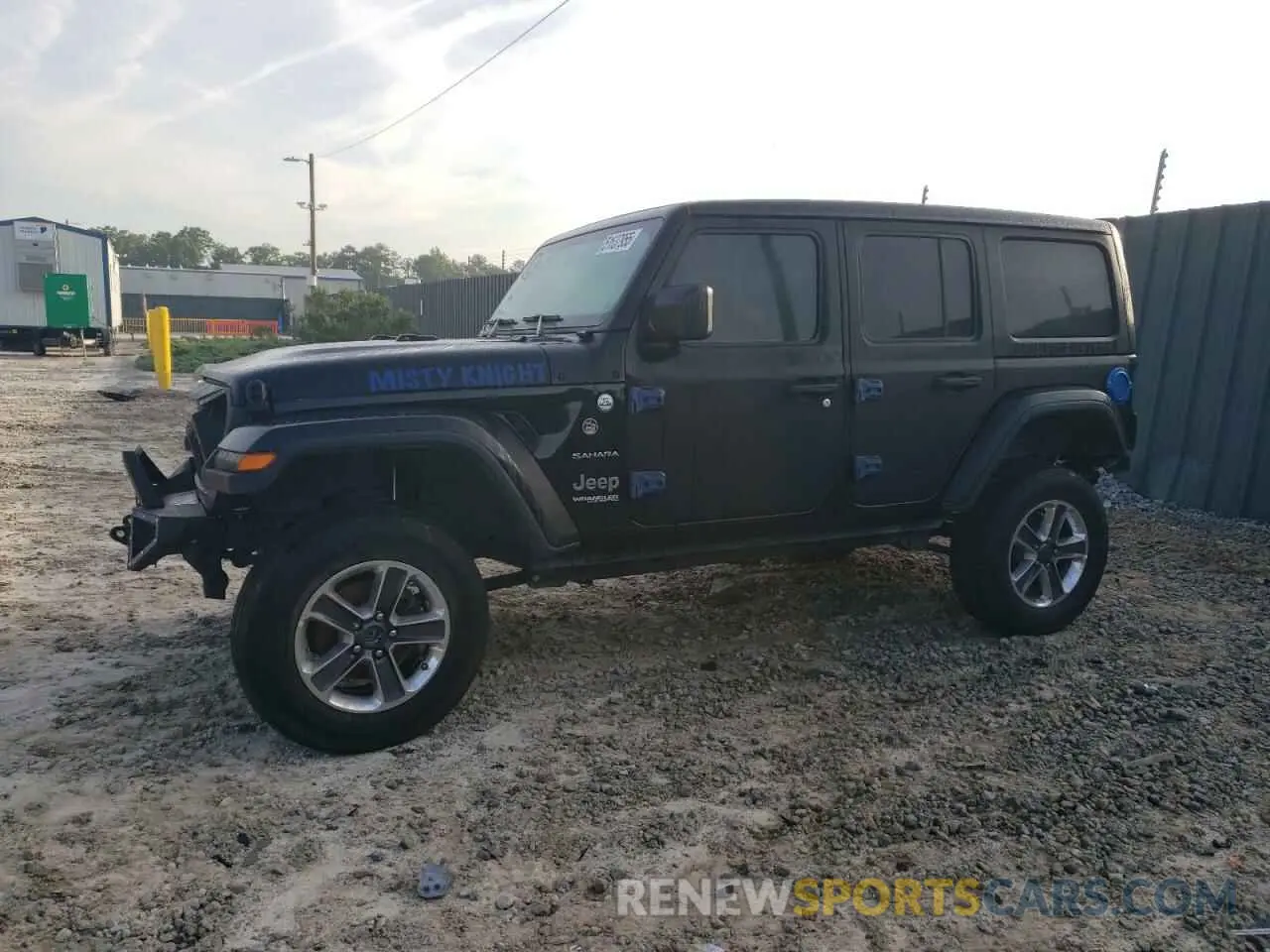 1 Photograph of a damaged car 1C4HJXEN8MW512766 JEEP WRANGLER 2021