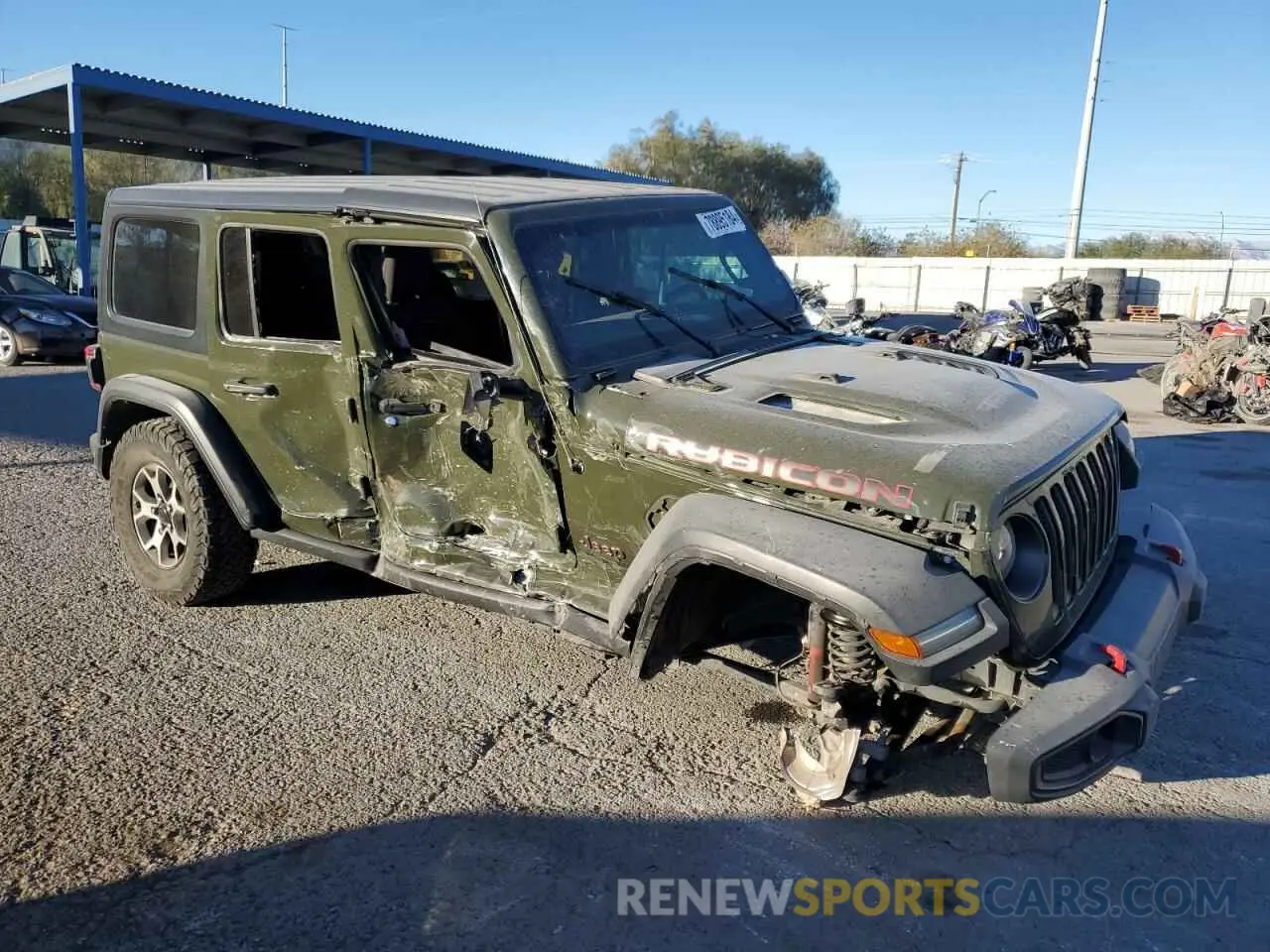 4 Photograph of a damaged car 1C4HJXFN9MW584171 JEEP WRANGLER 2021