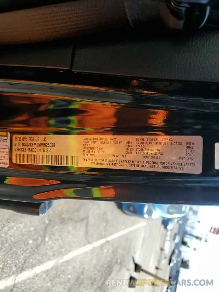 15 Фотография поврежденного автомобиля 1C4JJXFM0MW528029 JEEP WRANGLER 2021