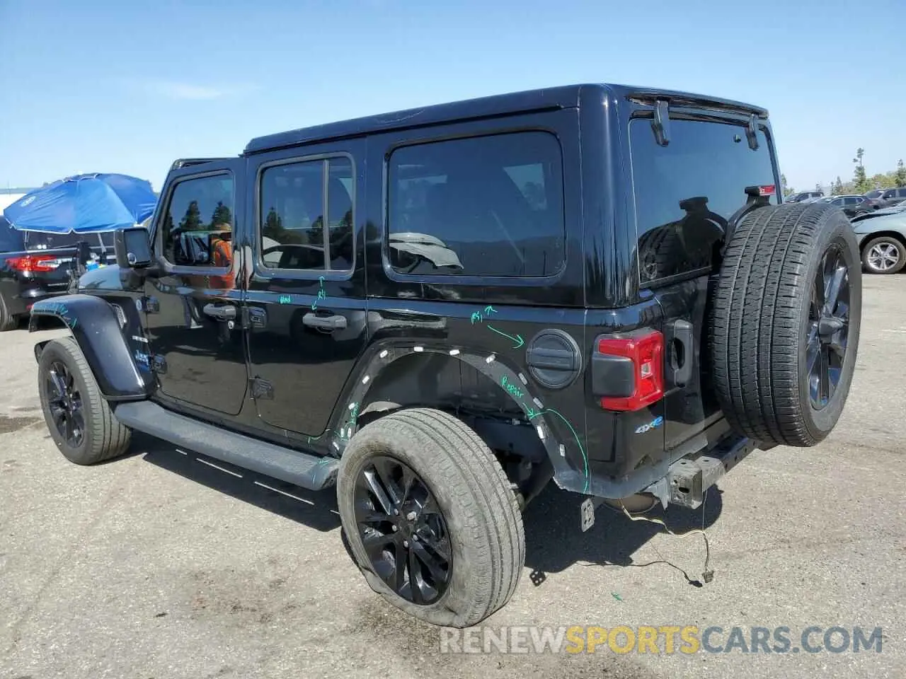 2 Photograph of a damaged car 1C4JJXP63MW773410 JEEP WRANGLER 2021
