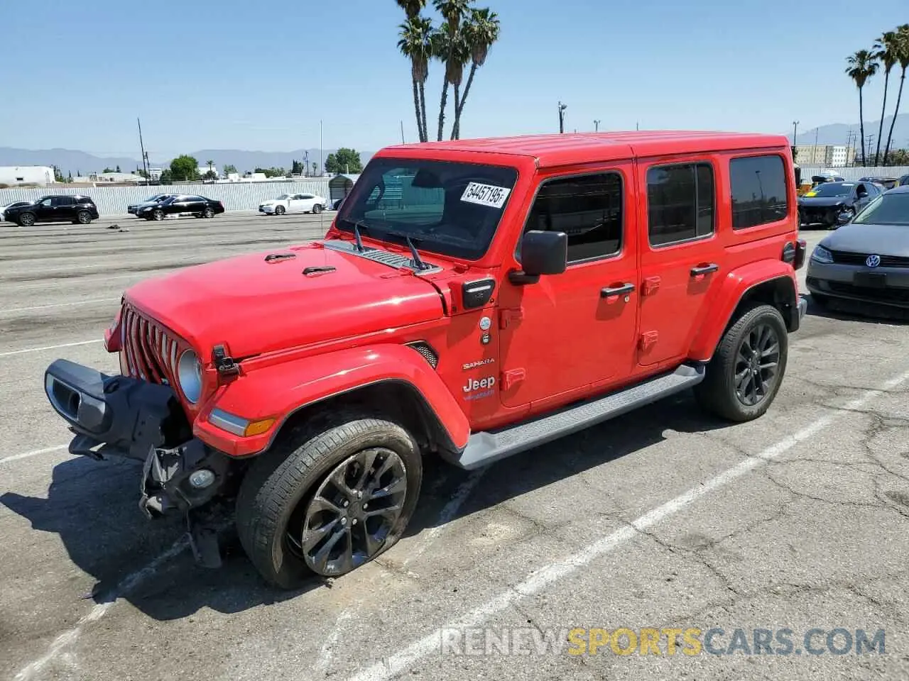 1 Photograph of a damaged car 1C4JJXP64MW766076 JEEP WRANGLER 2021