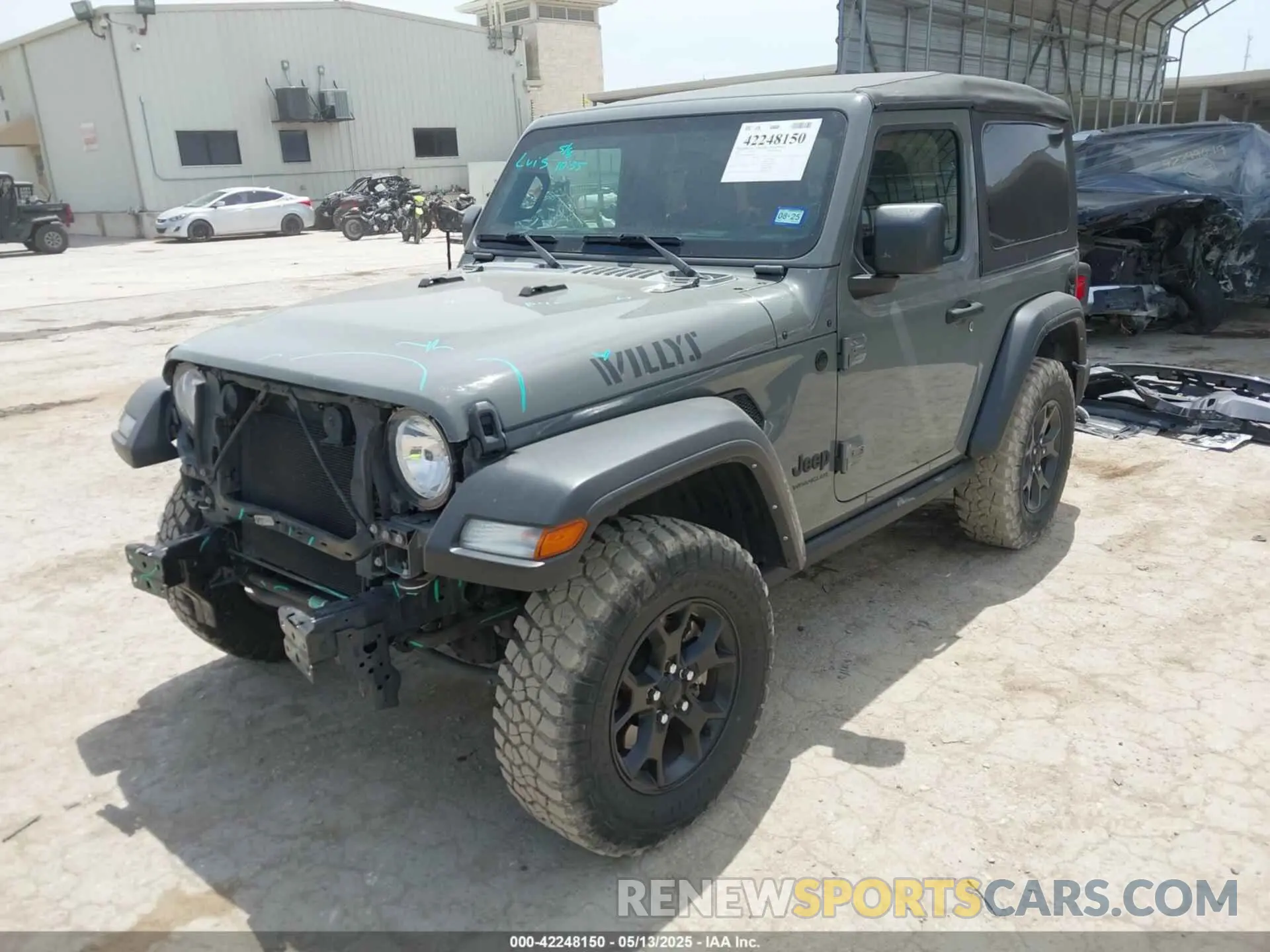 2 Photograph of a damaged car 1C4GJXAG8NW232480 JEEP WRANGLER 2022