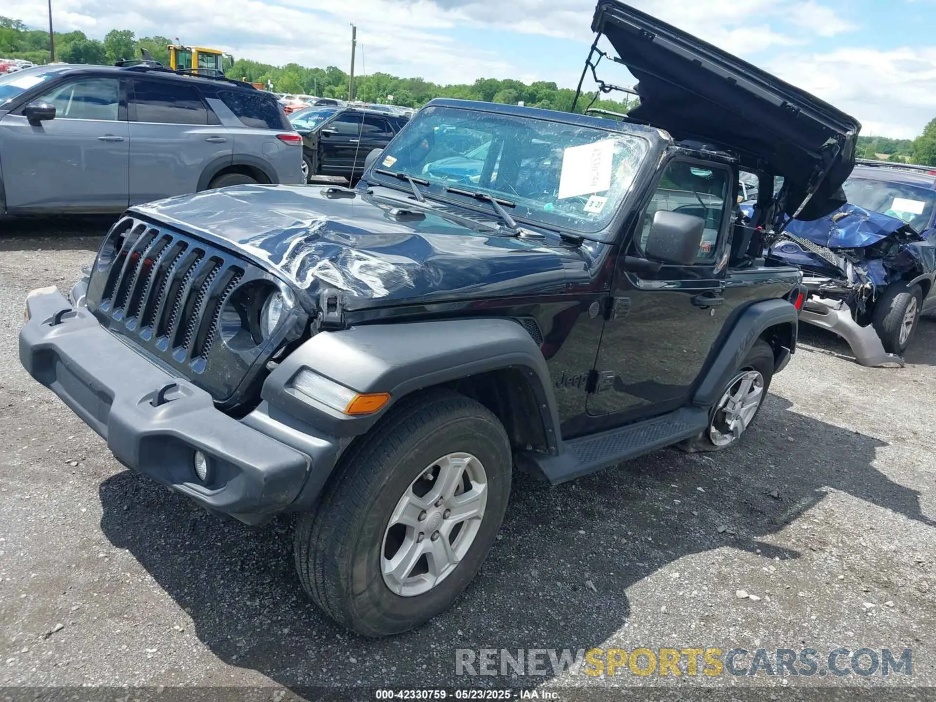 2 Photograph of a damaged car 1C4GJXAN9NW145217 JEEP WRANGLER 2022