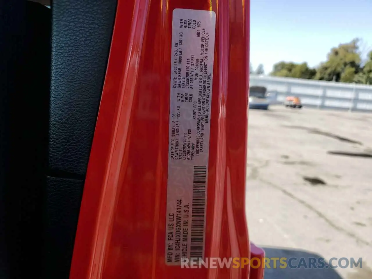 12 Фотография поврежденного автомобиля 1C4HJXDGXNW141744 JEEP WRANGLER 2022
