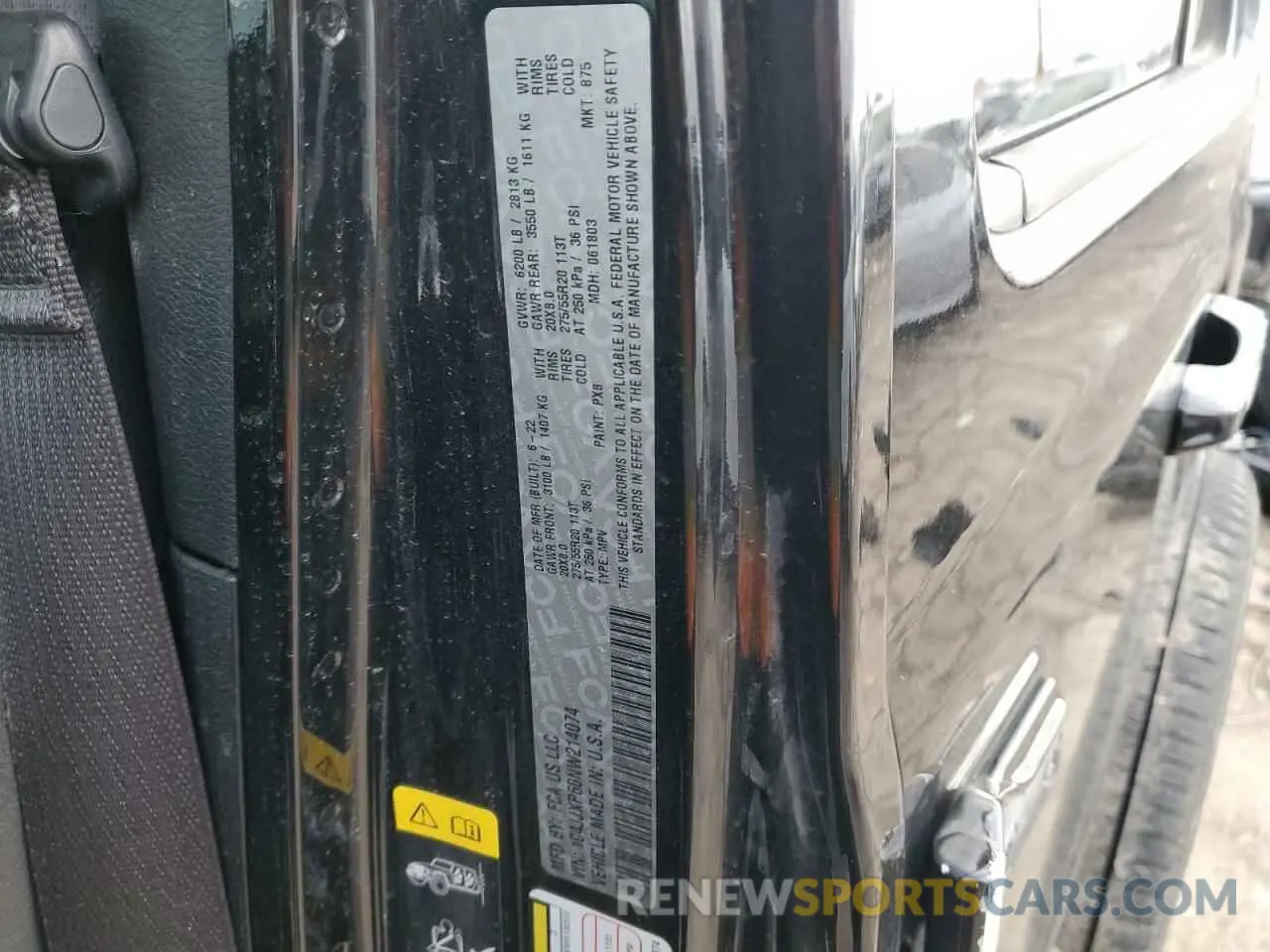 15 Photograph of a damaged car 1C4JJXP60NW214074 JEEP WRANGLER 2022