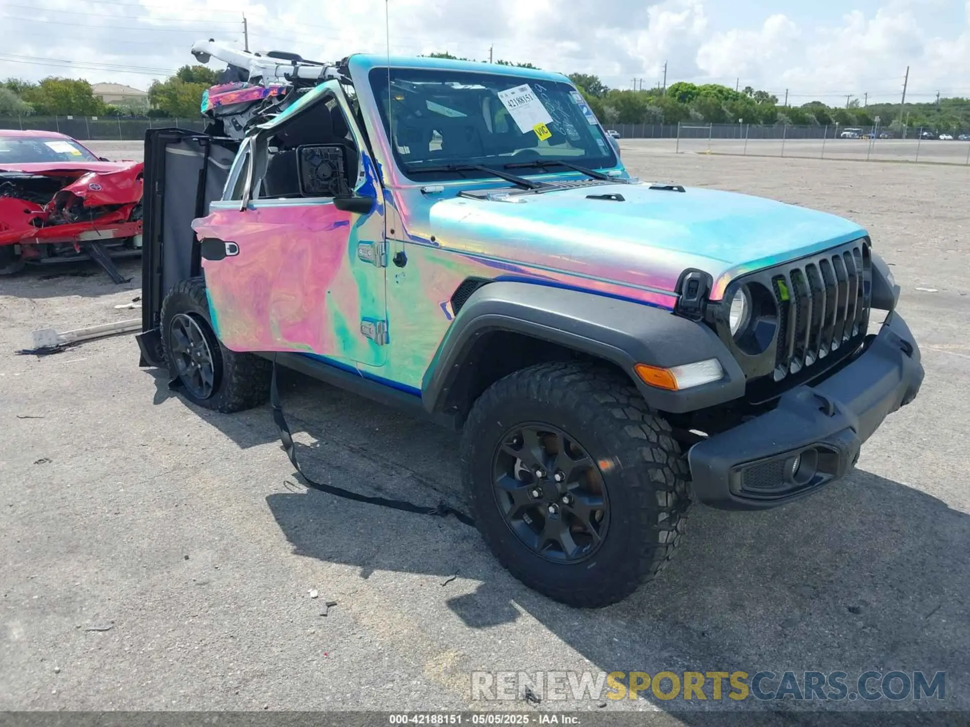1 Фотография поврежденного автомобиля 1C4GJXAGXPW643009 JEEP WRANGLER 2023