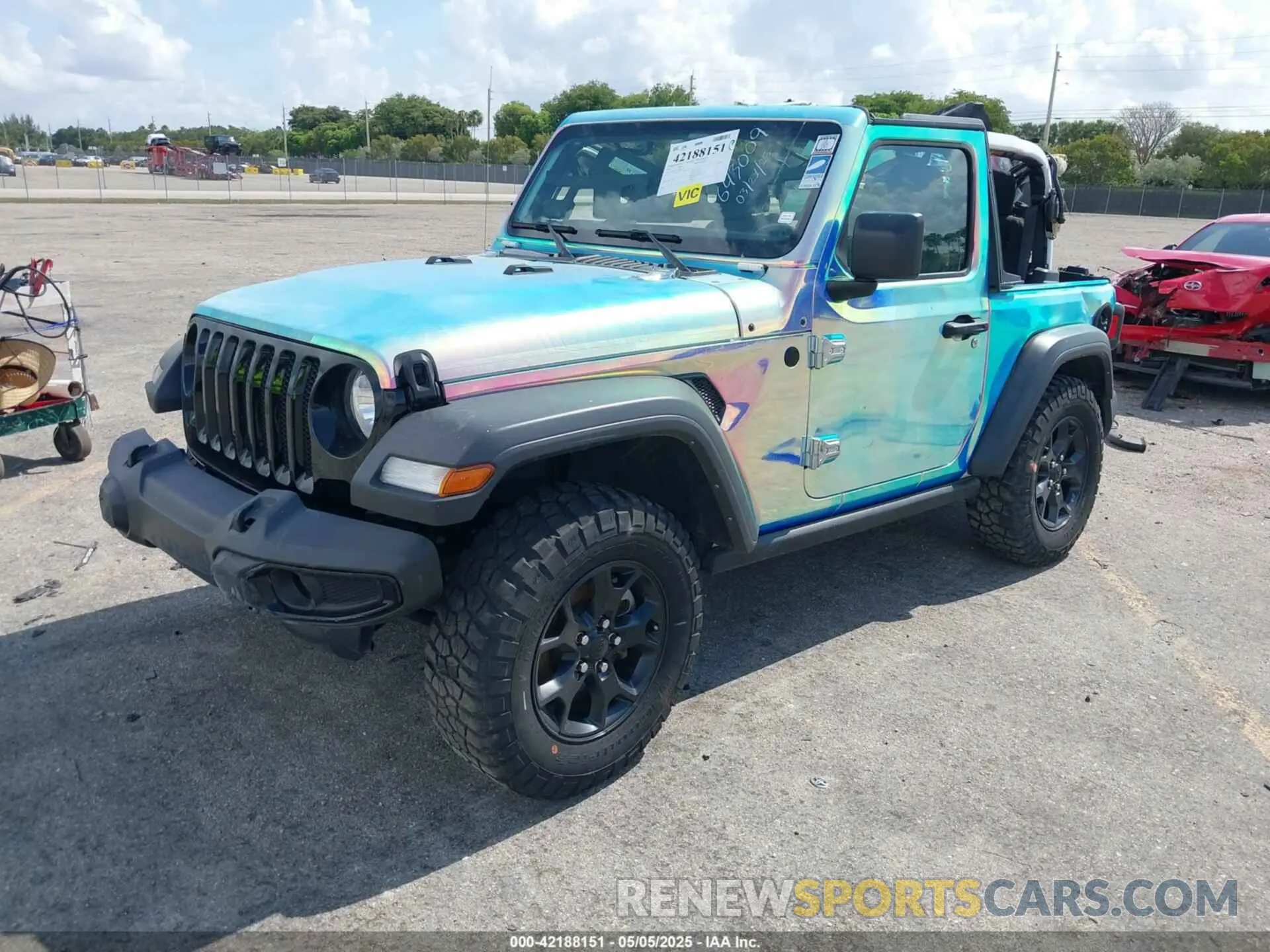 2 Фотография поврежденного автомобиля 1C4GJXAGXPW643009 JEEP WRANGLER 2023