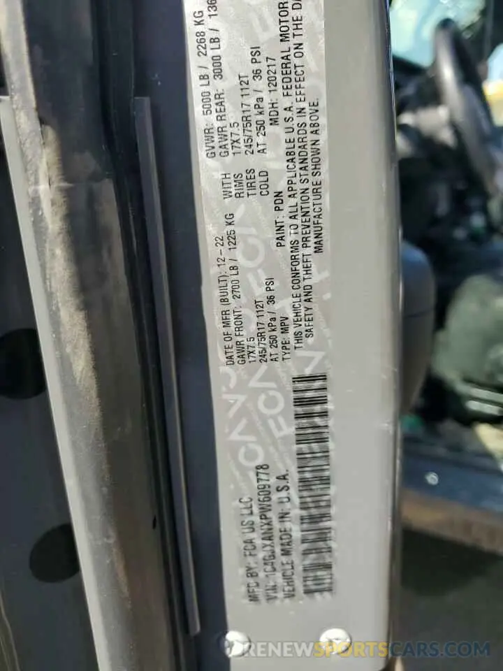 14 Фотография поврежденного автомобиля 1C4GJXANXPW609778 JEEP WRANGLER 2023