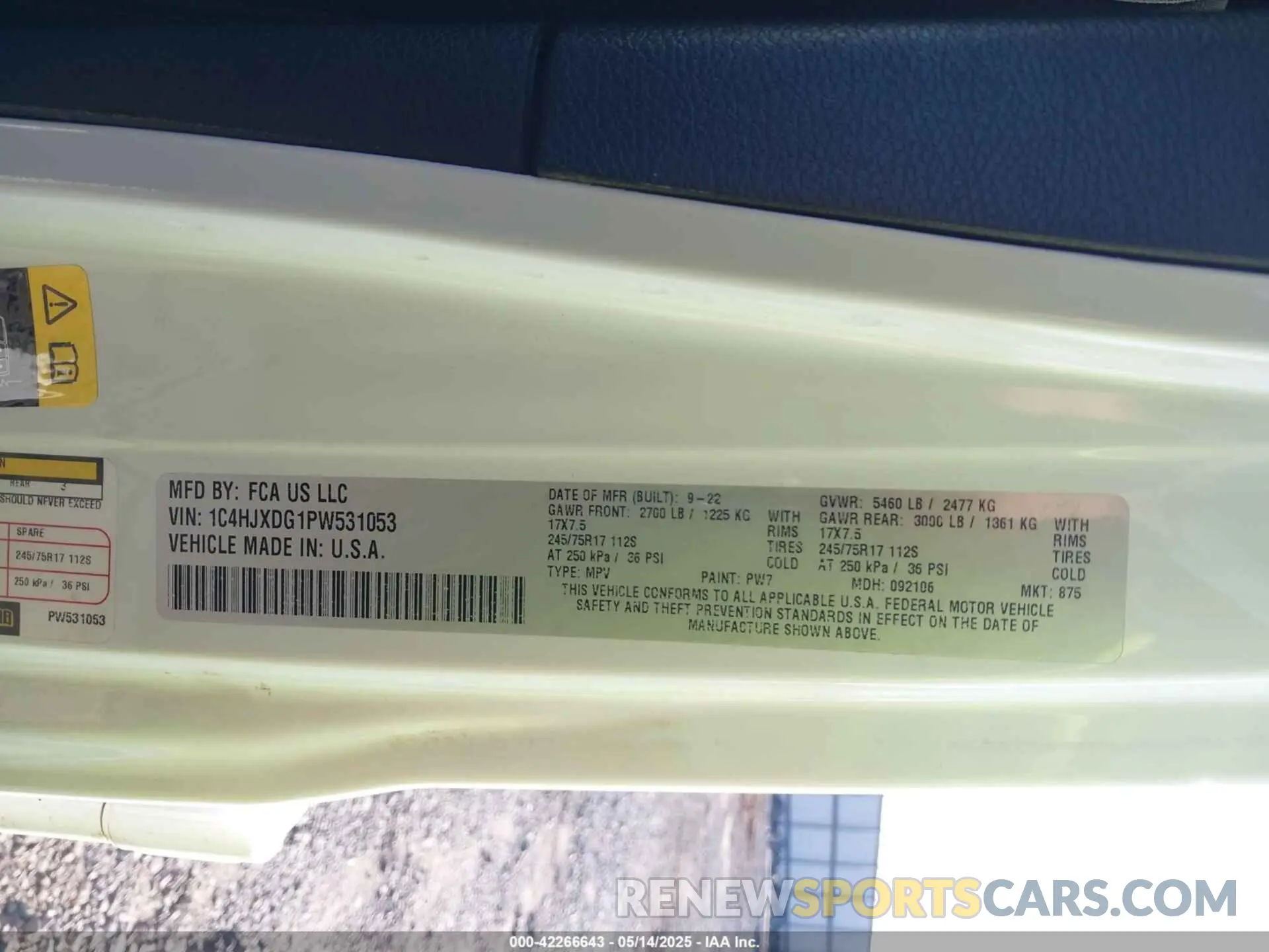 9 Фотография поврежденного автомобиля 1C4HJXDG1PW531053 JEEP WRANGLER 2023