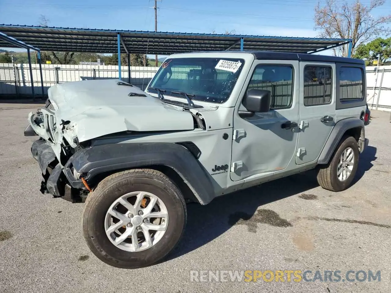 1 Photograph of a damaged car 1C4HJXDG5PW623797 JEEP WRANGLER 2023