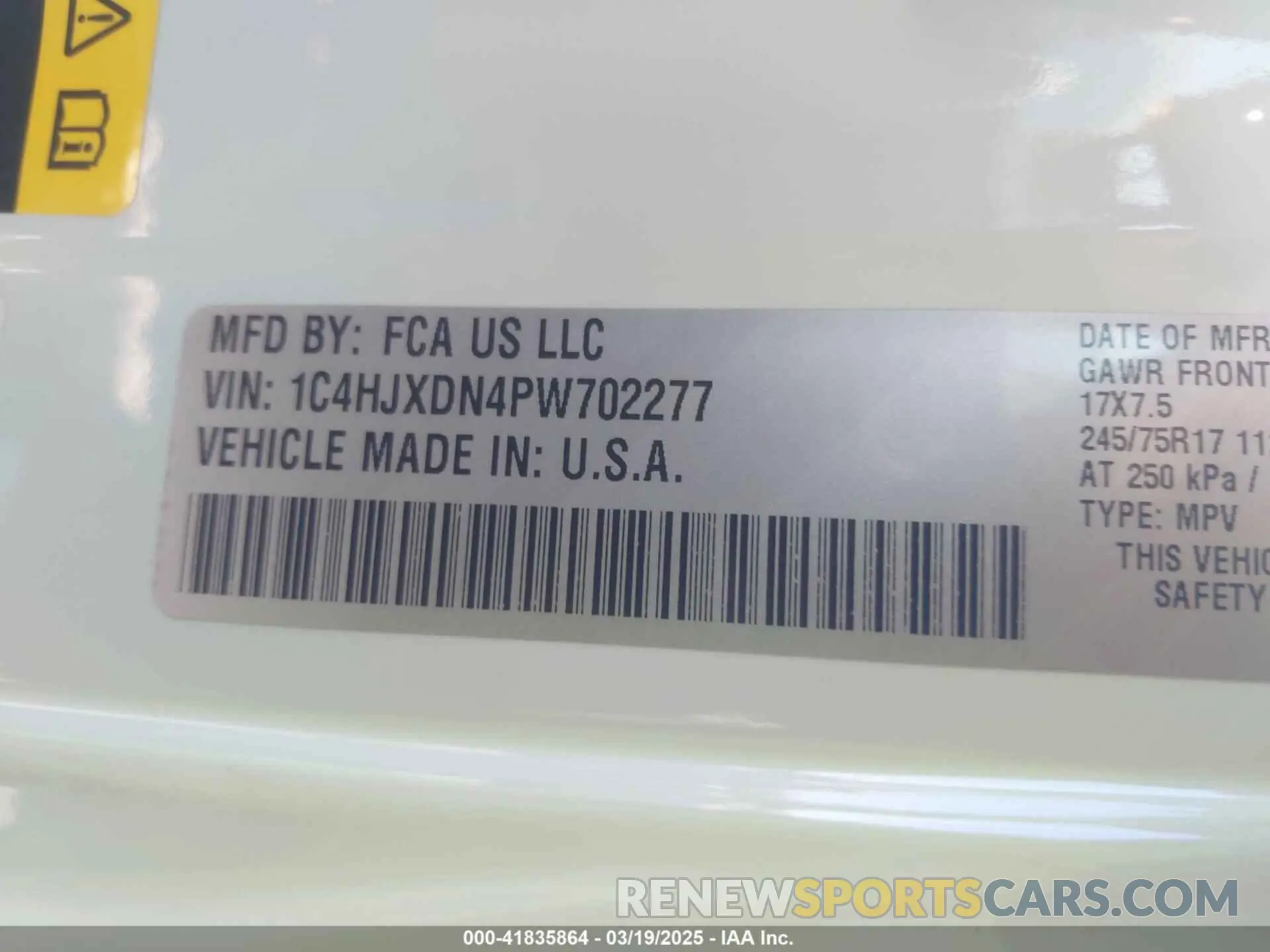 9 Фотография поврежденного автомобиля 1C4HJXDN4PW702277 JEEP WRANGLER 2023