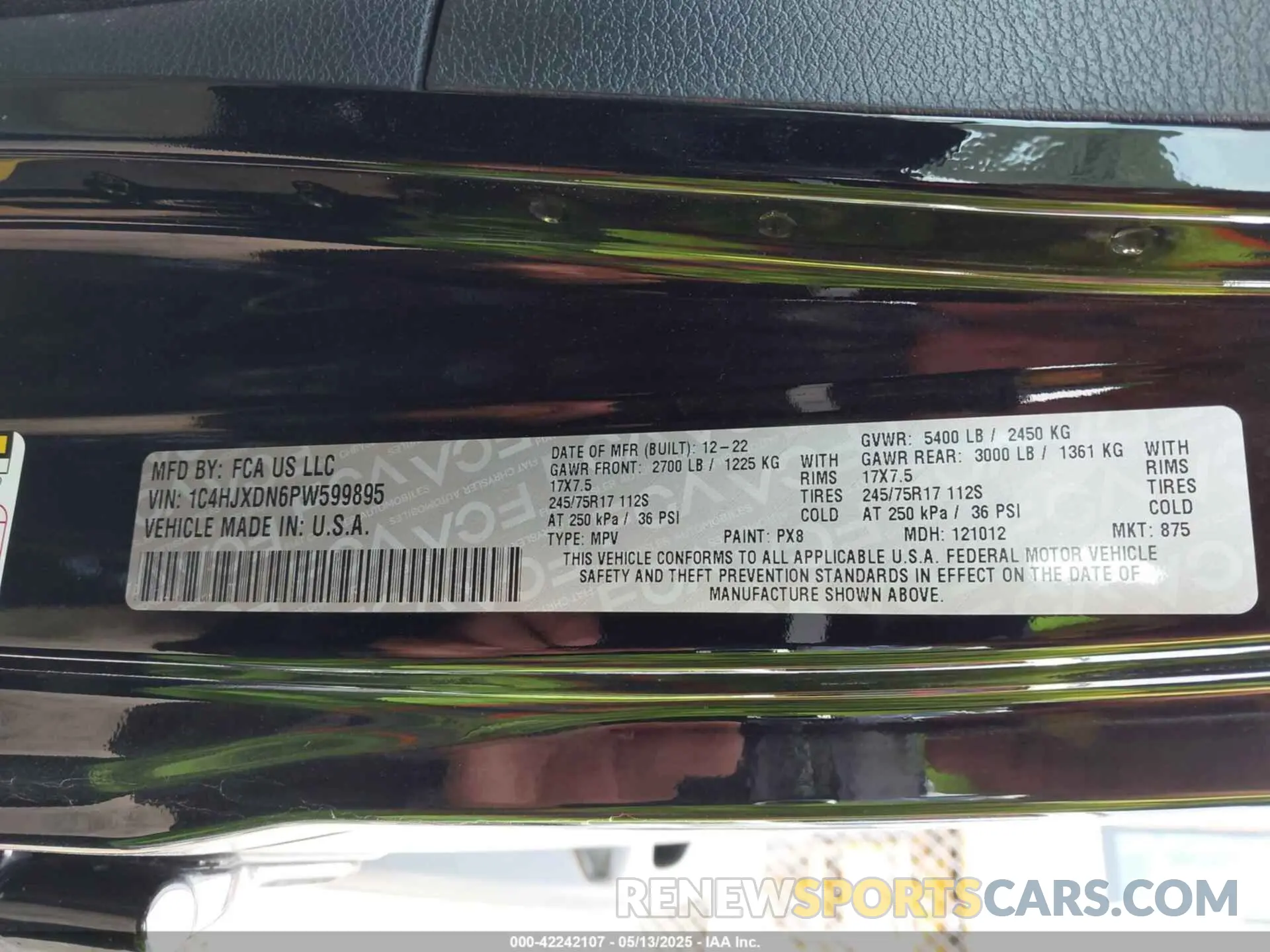 9 Фотография поврежденного автомобиля 1C4HJXDN6PW599895 JEEP WRANGLER 2023