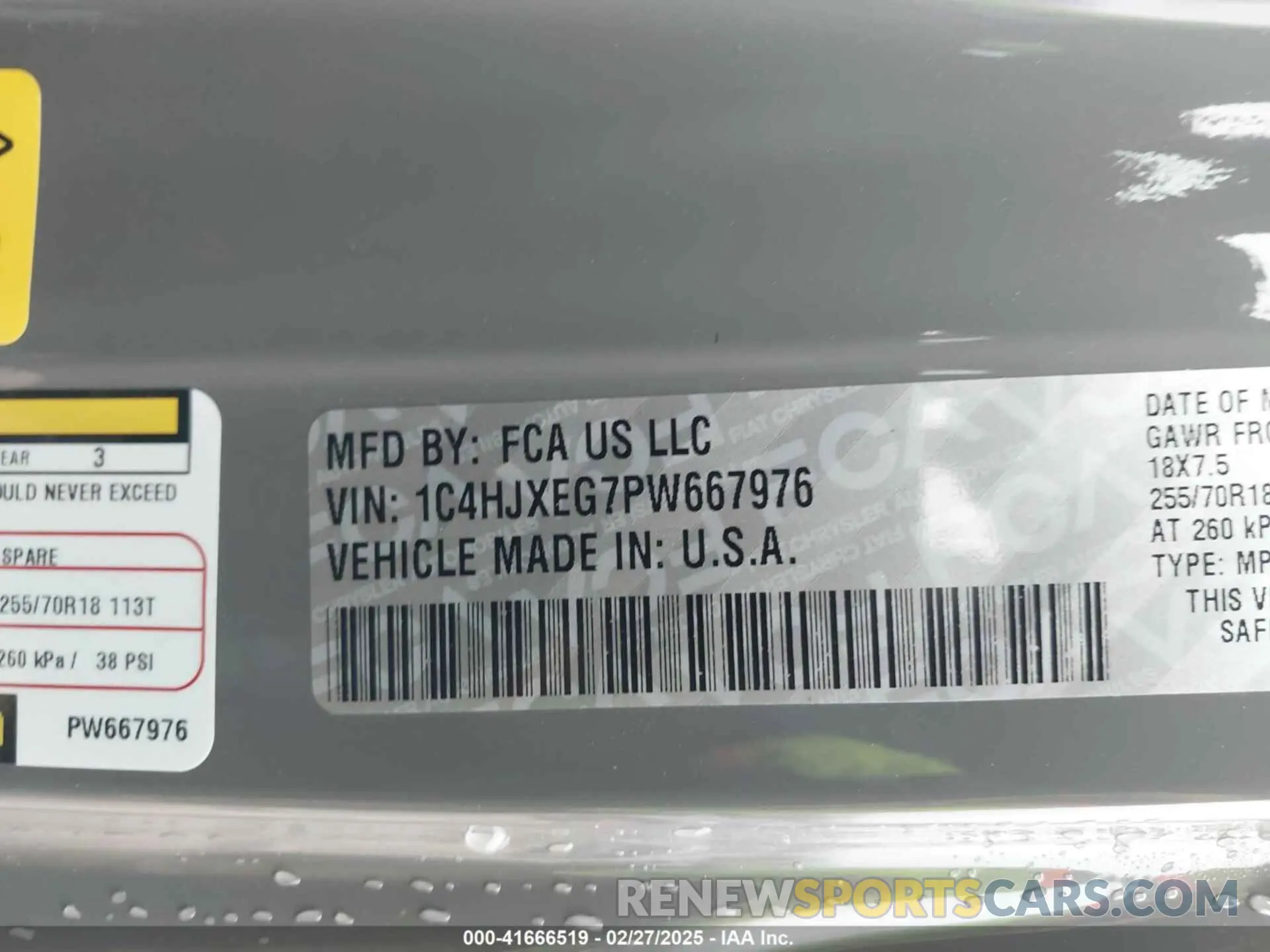 9 Фотография поврежденного автомобиля 1C4HJXEG7PW667976 JEEP WRANGLER 2023