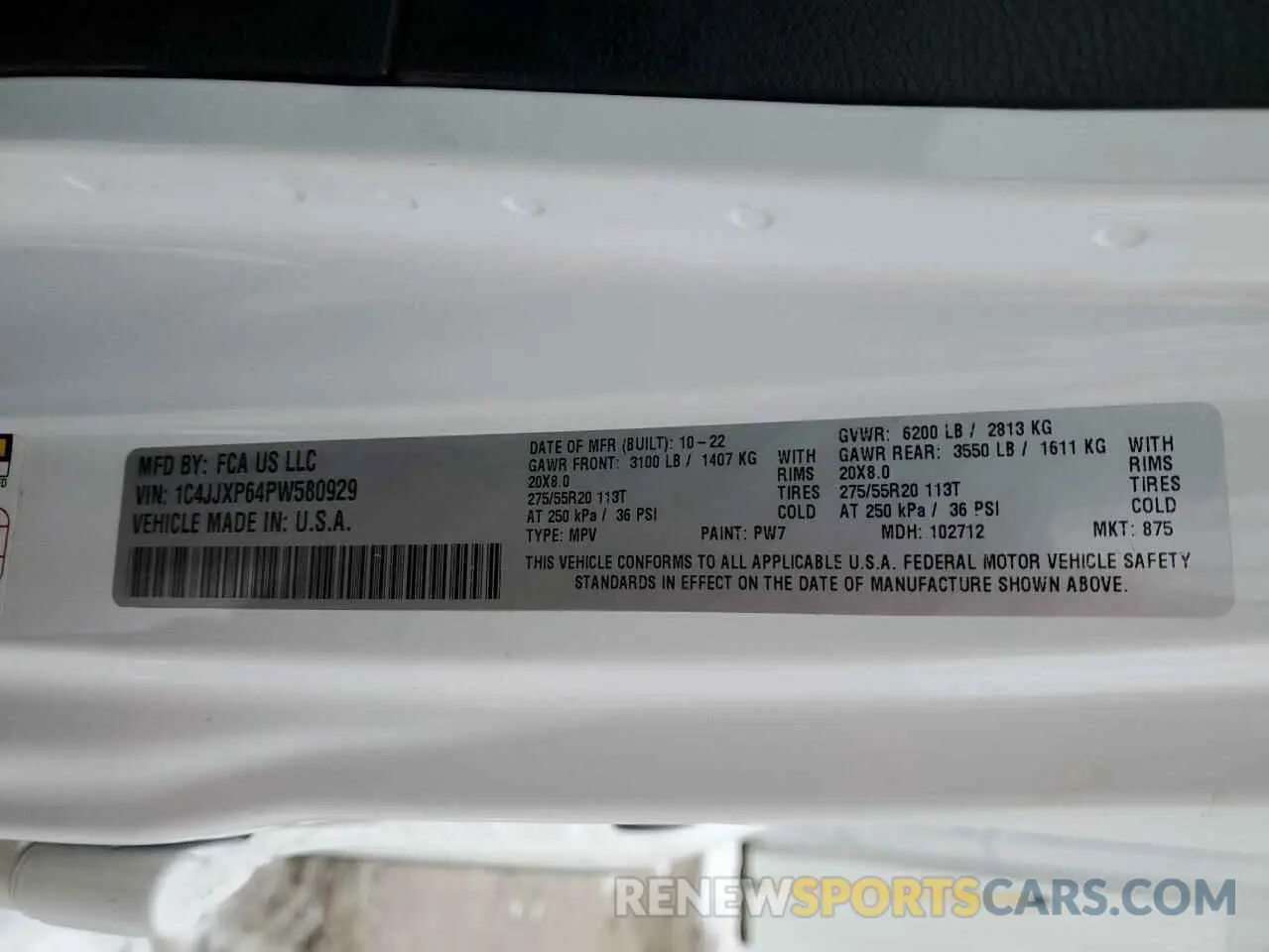 12 Фотография поврежденного автомобиля 1C4JJXP64PW580929 JEEP WRANGLER 2023