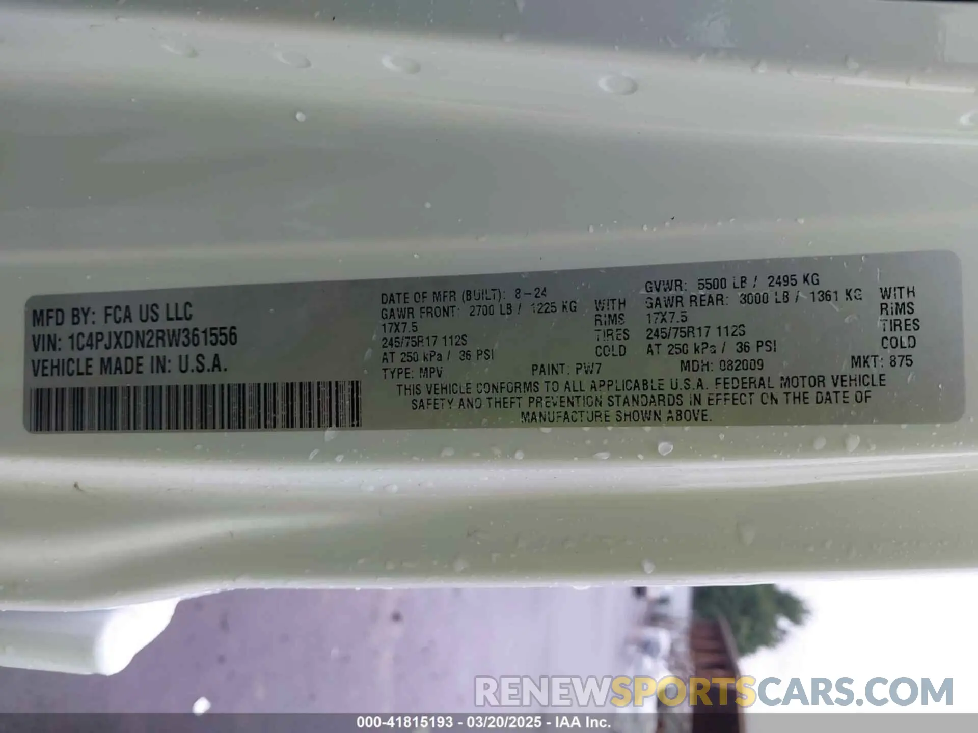 9 Photograph of a damaged car 1C4PJXDN2RW361556 JEEP WRANGLER 2024