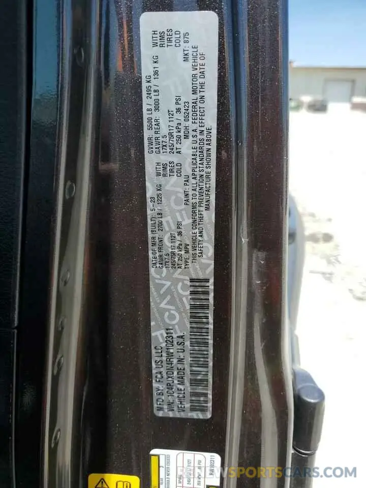 13 Photograph of a damaged car 1C4PJXDN4RW102311 JEEP WRANGLER 2024