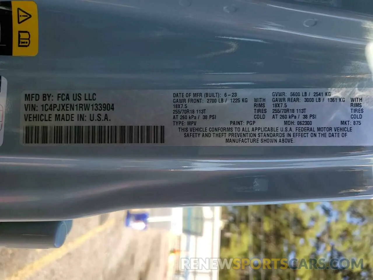 13 Photograph of a damaged car 1C4PJXEN1RW133904 JEEP WRANGLER 2024
