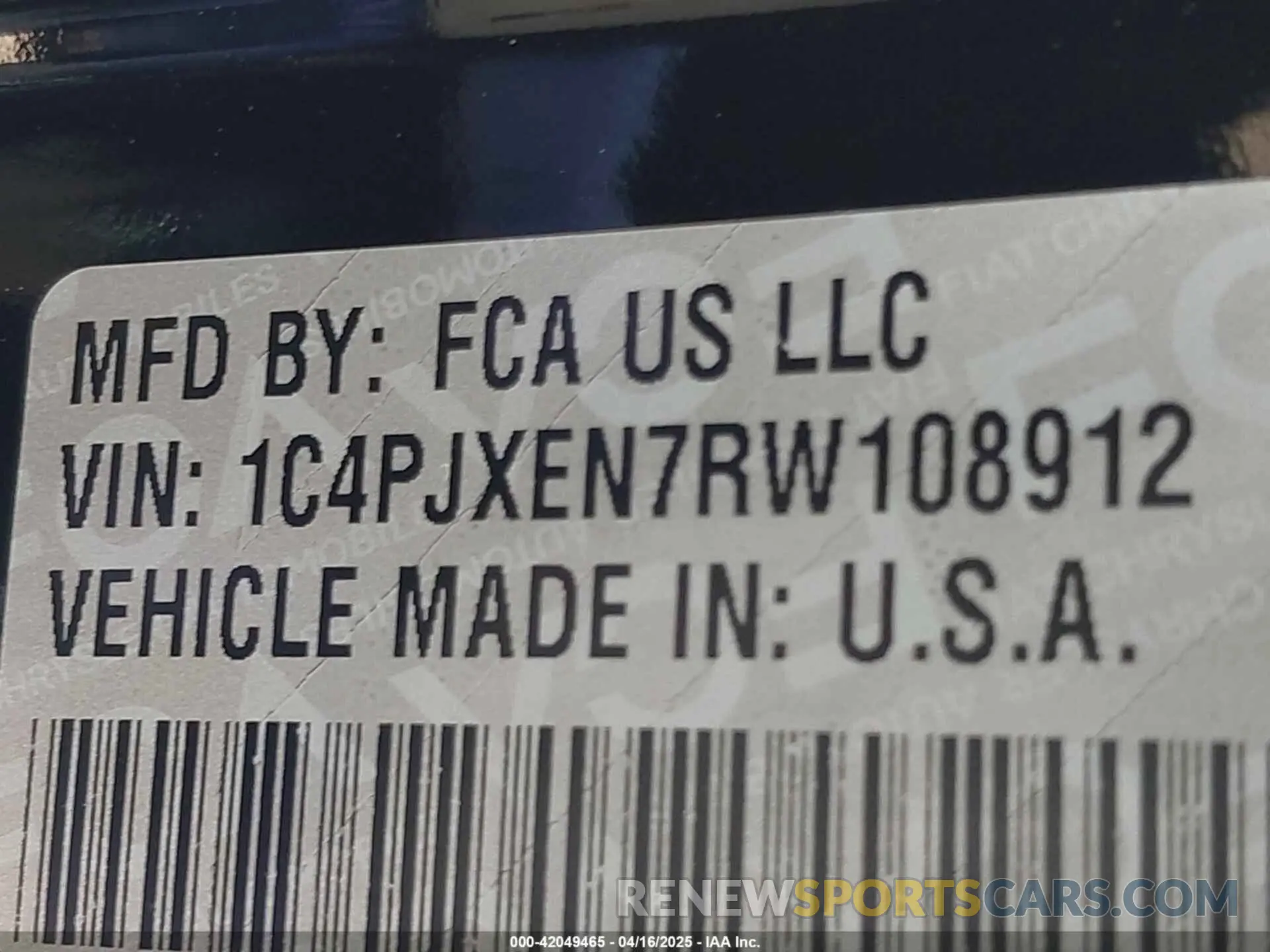 9 Фотография поврежденного автомобиля 1C4PJXEN7RW108912 JEEP WRANGLER 2024
